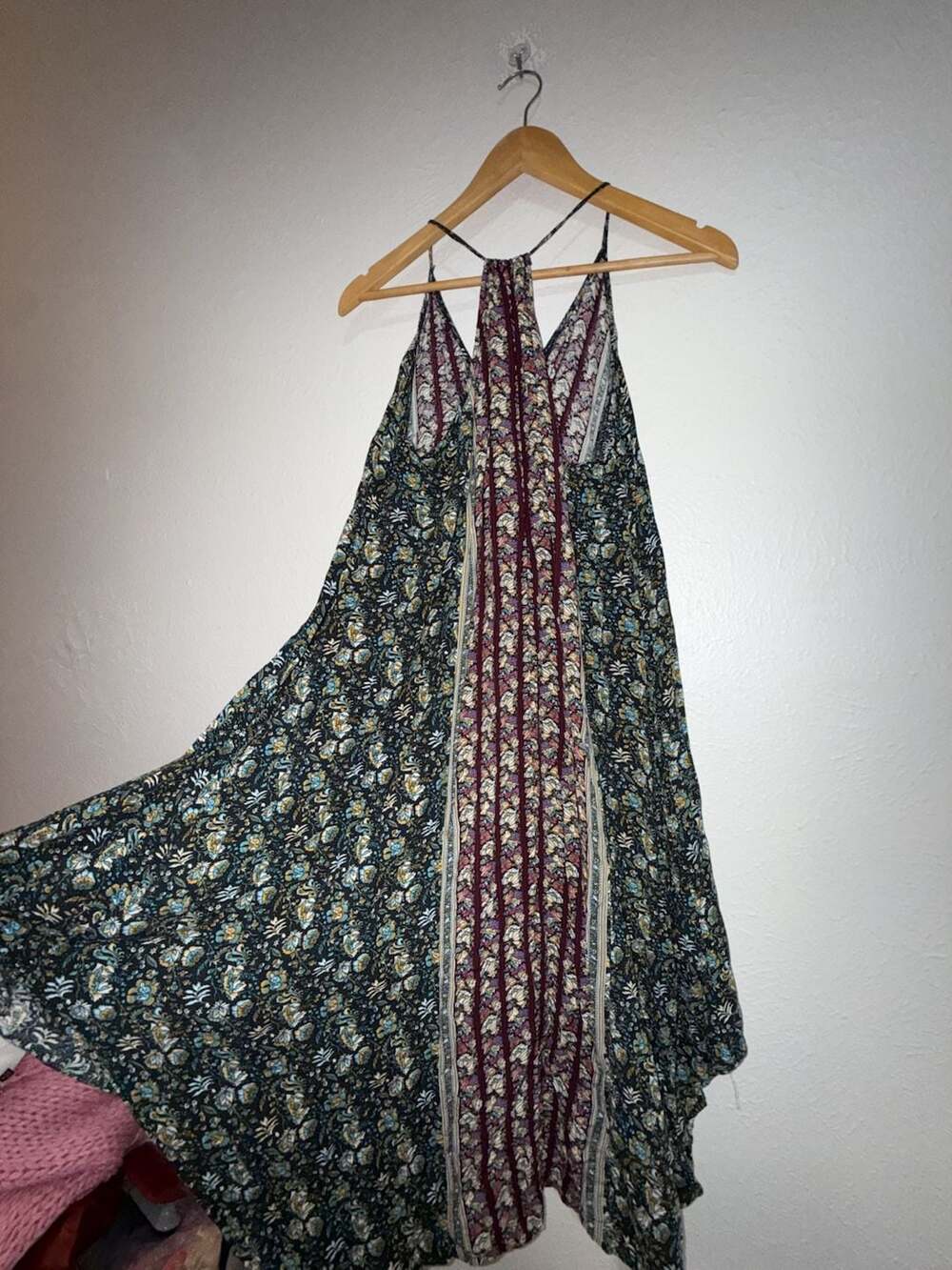 Kori America Boho Floral Print Strappy Maxi Dress with High-Low Hem - Picture 5 of 6